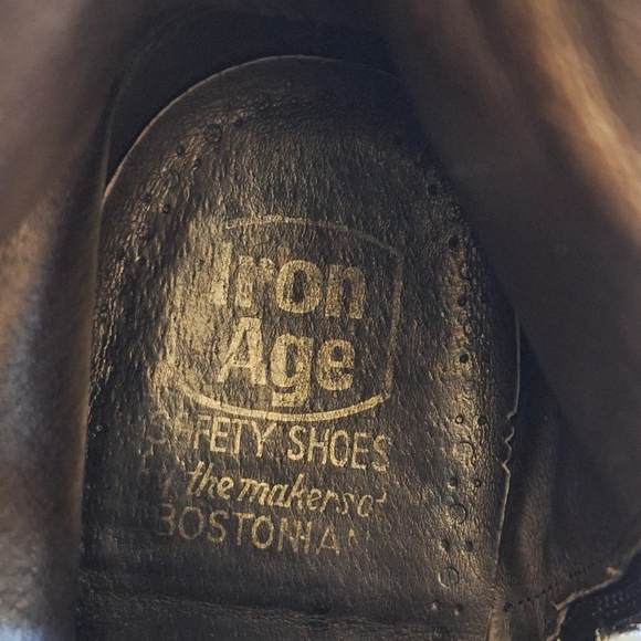 Iron Age Woman Steel Toe Size 7  Classic Black Leather Side Zip Work Boots - Picture 15 of 15